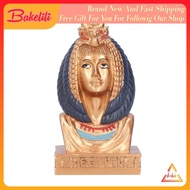 Bakelili Egyptian Queen Head Statue Natural Resin Gift Pharaoh Figurine Decor BUN