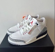 🛒Jordan Air Jordan 3 White Cement Reimagined白水泥  精致細節中幫復古籃球鞋男女同款白灰