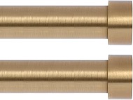 VOIIY 2 Pack Gold Curtain Rods for Windows 28 to 48 Inch(1.5-5 Feet),1" Diameter Drapery Rods with M