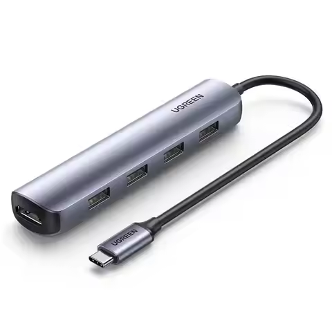 UGREEN USB C Hub Adapter 4K 30Hz USB C to HD-MI Adapter 4 USB 3.0 Ports Type C Multiport Adapter Hig