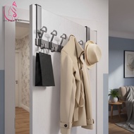 OCEANMAP Over-the-Door Hooks, Quick Installation 6/7 Hooks Wall-Mounted Coat Racks, Row Hook Drill-F