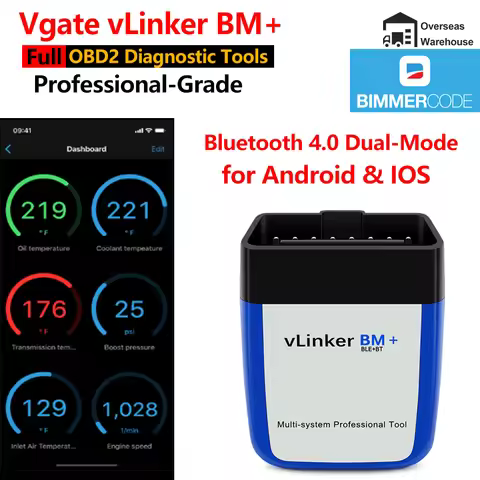 Vgate vLinker BM+ Plus Diagnostic Scanner Tool Mini Bimmer Engine Code Reader for iOS Android Window