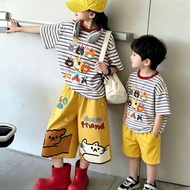 7845 People Collection Recommendation🎠Fried Street Children's Clothing T-shirt Stripes Parent-Child 