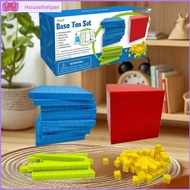 OHouse Kids Math Plaything: Base Ten Blocks Set with Counting Cubes