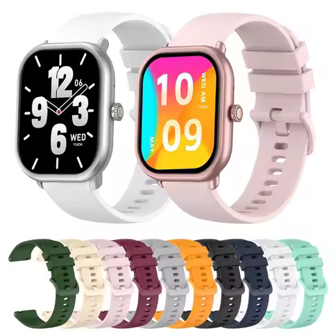 Silicone Strap for Zeblaze Vibe 7/Pro/Lite/stratos 3/Btalk 3/2 /Beyond 2 Bracelet GTR GTS 3 Pro/Ares