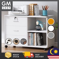 GMshop 60cm Home Office Filing Cabinet Shelf Organizer Storage Drawer Locker Furniture With Wheels