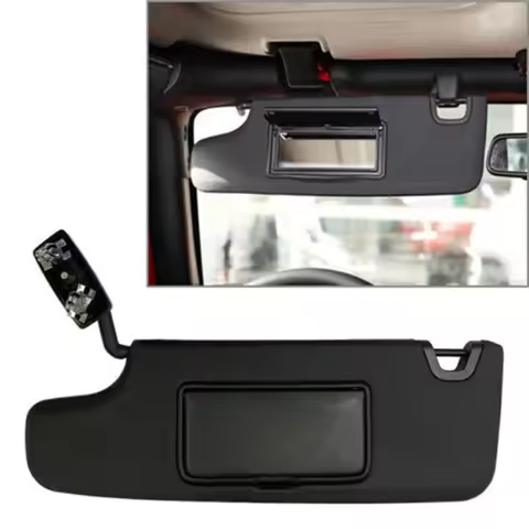 Driver Side Left Sun Visor Car Interior 6CJ07DX9AA In Black For Jeep Wrangler JK 2007-2017