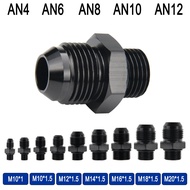 AN4 AN6 AN8 AN10 AN12 Male Flare to Metric Fitting M10x1 M12x1.25 M14x1.5mm M16 M18 M20 M22 Adaptor 