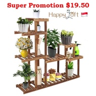 [SG SELLER] Plant Rack Plant Stand Wooden Plant Self Flower Rack For Indoor Outdoor Multiple Plants