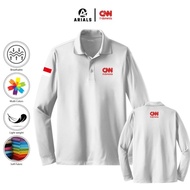 Arials Polo shirt Long Sleeve Collar T-shirt CNN Indonesia