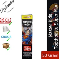 Master Kids Toothpaste Superman (Strawberry) 50g (40g + 10g) Strawberry Flavored Children's Toothpas
