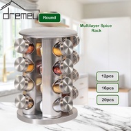 DREMEL Multilayer Spice Rack Rotatable 360 Degree Spice Jar Spices Canister Spices Container Herb Seasoning Bottle