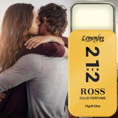 Lemonfay 212 Men Ross Solid Perfume - 15g Long-Lasting Portable Pocket Cologne for Men, Travel-Size 