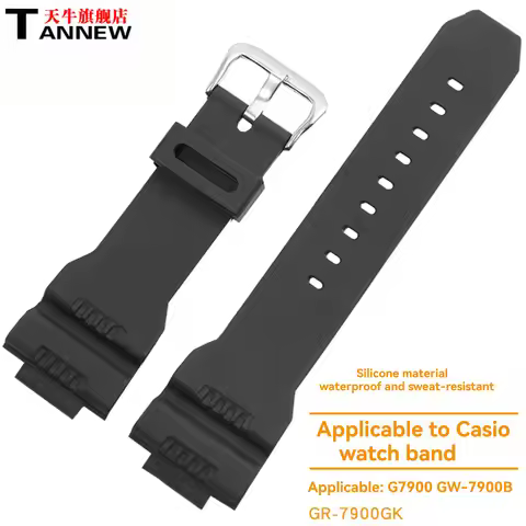 Replacement 21*16MM Resin Rubber Watch Band for Casio G-SHOCK G-7900 GW-7900B-1 Sport Strap with Con