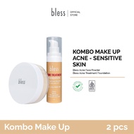 [BUNDLE] Bless - Acne-Sensitive Skin Makeup Combo (Acne Face Powder & Acne Treatment Foundation)
