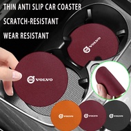 Volvo Car Coaster Anti Slip Pad with Car Logo Printed Water Cup Pad Suitable For Volvo XC60 S60 S80 