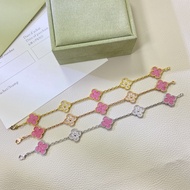 four leaf clover Vintage Alhambra bracelet, 5 motifs multicolor four-leaf clover