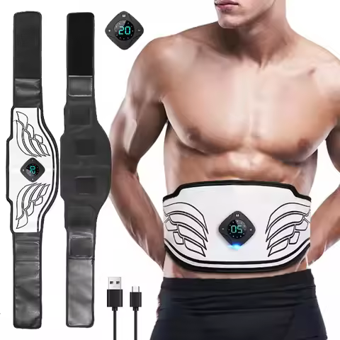 ABS Stimulator Ab Machine Abdominal Toning Belt EMS Muscle Toner USB Fitness Training Gear Loss Weig