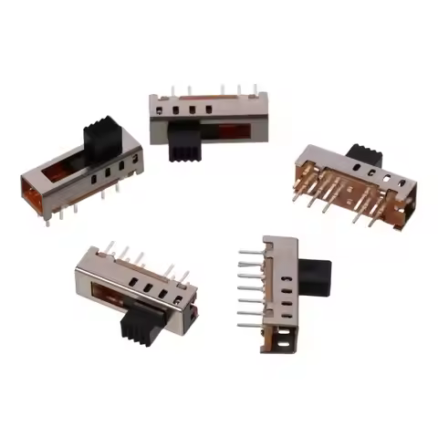 5Pcs/set 4 Position 10P 2P4T Panel Mount Micro Slide Switch Miniature Toggle Switch Micro Switch Ele