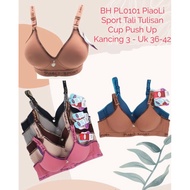 BH SPORT PIAOLI ORIGINAL 3PCS TERMURAH BRA PIAOLI SPORT BRA CUP B 0101 - 2202 NON KAWAT BUSA SEDANG