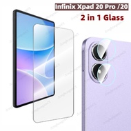 2 in 1 For Infinix Xpad 20 Pro 12inch 2025 HD Glass Tempered Film Tablet Screen Camera Protector For