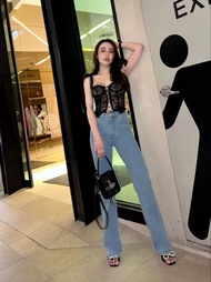 MOTTOM - PINK LADY Frayed Edge Bootcut Jeans