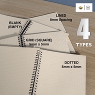 [SBCB]Dotted / Grid / Blank / Lines Transparent PP Cover Journal Notebooks