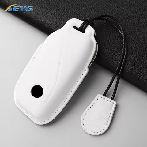 leather Car Key Case Cover Shell For BMW i7 X7 G07 LCI iX I20 X1 U11 7 Series G70 G09 XM U06 G81 Ene
