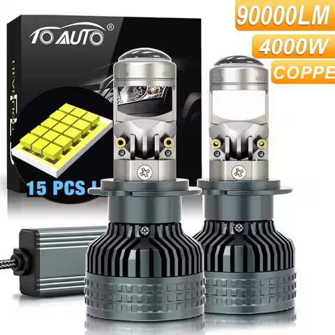H7 LED Car Headlight Bulbs Projector Lens Bi-LED H4 High Beam Low Beam 80000LM H11 H8 HB3 9005 HB4 9
