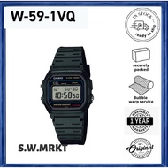 Casio classic digital resin band 50M Water Resistant watch W-59-1VQ