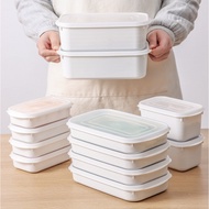 Weve Store 5 Pcs Clear White Food Container Storage Box Fridge Keep Fruits Vege Meat Fresh Microware