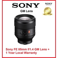 Sony FE 85mm f/1.4 GM Lens + 1 Year Local Warranty