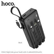 Sạc dự phòng điện thoại dung lượng 20000mAh Hoco J146A có dây USB + Micro + Type C + LN hai màu đen