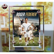 ROGER FEDERER POSTER FRAME WITH HIGH QUALITY CRYSTAL GLASS MODEL 1