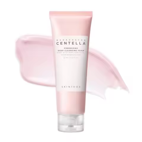 SKIN1004 Poremizing Deep Cleansing Foam Korean Face Cleanser Pink Salt Gentle Exfoliate Soothing Cen