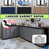Langsir Kabinet Dapur Pelekat Langsir Sinki Dapur Kitchen Cabinet Curtain Langsir Kabinet Skirting D