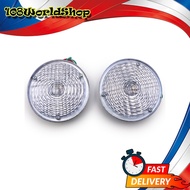 Round Side Dimmer Screw Type 2 Pieces Of White Lenses Size 4.5 Inches Jeep Willys CJ3 CJ5 CJ6 CJ2A C
