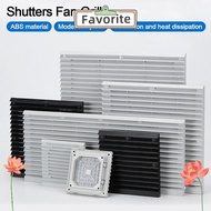 FAVORITEGOODS Shutters Fan Grille, ABS White Cabinet Ventilation Filter, Without Fan Filter Panel