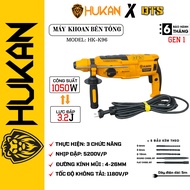 Máy khoan bê tông điện có 3 chức năng chính - khoan xoay búa đục HUKAN K96 | Công suất 1080W. Tặng k