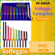 Color Tuning Fork 9 Tuning Fork Set solfeggio 10 Piece Set 432hz Emotional Tuning Fork Set 174HZ528H
