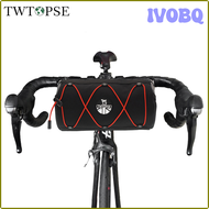IVOBQ TWTOPSE Bicycle Handlebar Bag For Brompton Folding Bike Soft Shell Barrel Cycling Bags 3SIXTY Birdy Tern Shoulder Saddle Bag VIPIE