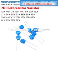 [10pcs] 7D Piezoresistor Varistor 101K 102K 121K 180K 220K 241K 270K 330K 471K 511K 560K 561K 680K 8