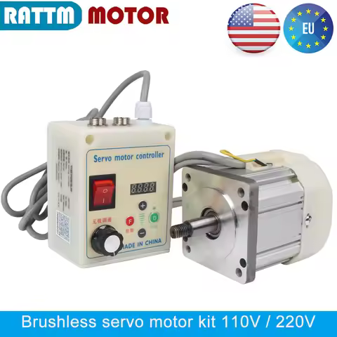 550W 750W 1.1KW 1.5KW 2.2KW AC Brushless Servo Motor 220V With Speed Driver CNC Controller Kit