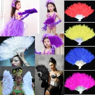 Chinese style handheld feather fan, beautiful soft feather fan