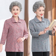 2024 Elderly Summer Dress Women's Shirt Grandma Old Lady Elderly Dress Mother's Day Elderly Mom Spri