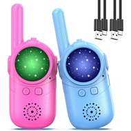 Walkie Talkies for Kids Rechargeable, 3 4 5 Year Old Boy Girl Gifts, 2 Pack Birthday Gifts for 3 4 5