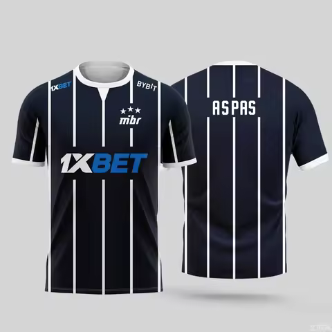 NEW 2025 MIBR TEAM GAMING ENTHUSIAST ASPAS VALORANT GAMING JERSEY MEN'S WOMEN'S SUMMER CASUAL TOP
