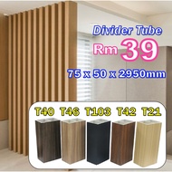 2950mm WPC Divider Tube Column Divider Wall Fluted Panel Corner Hollow Tube Partition Space