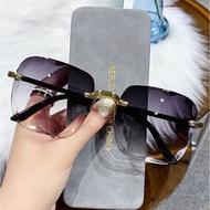 Frameless sunglasses women UV400 protection sunglasses for women spek mata bulat