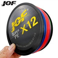 JOF 12/9เส้นเอ็นตกปลาเกลียวถัก0.8-6.0 #500ม. 300ม. 100ม. สายตกปลา PE 9-41.8กก. สายเอ็นตกปลาแบบหลายเส
